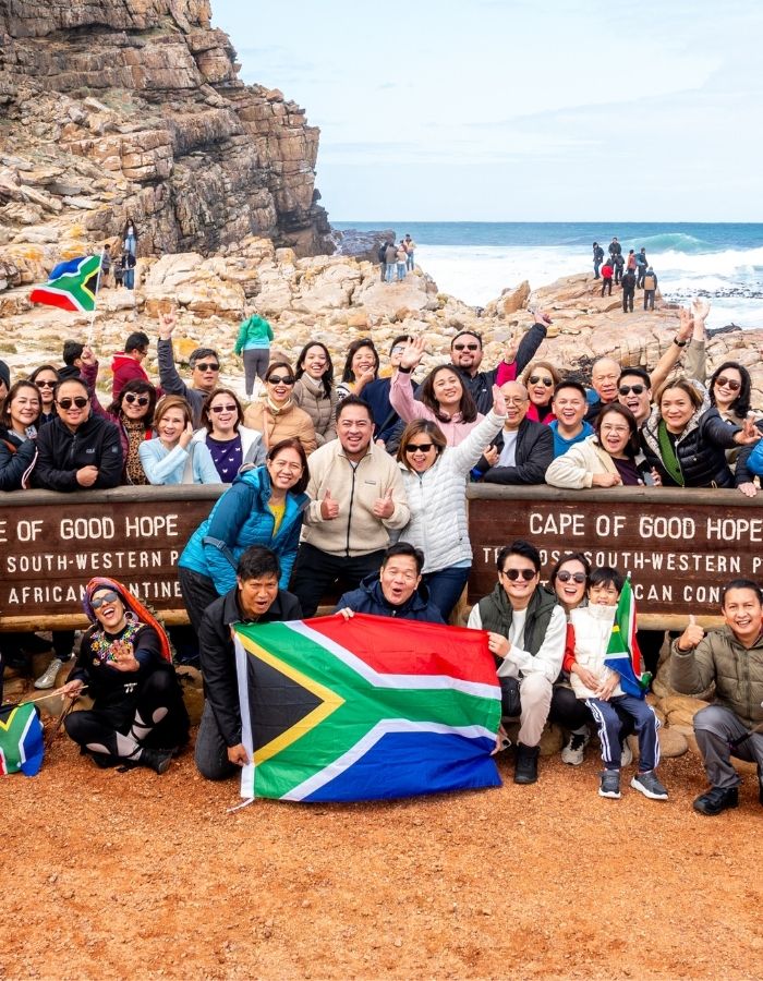 Corporate incentive group enjoying a team-building travel experience in Cape Town South Africa with Extraordinary Tours