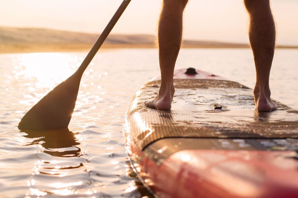Paddlers enjoying a scenic day tour on the water in Cape Town, exploring hidden spots off the beaten path